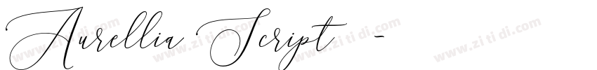 Aurellia Script 常规字体转换